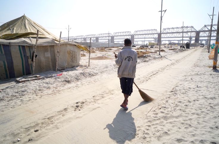 Recycled plastic infrastructure deployed at Magh Mela